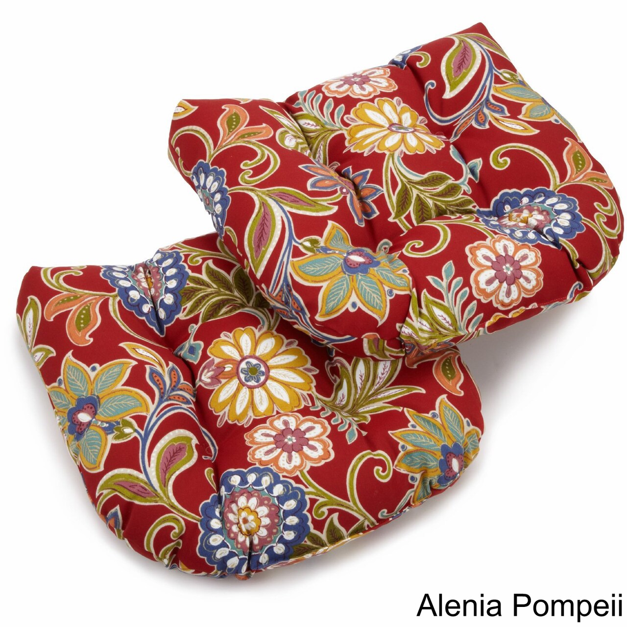 19-inch U-Shaped Outdoor Spun Polyester Tufted Dining Chair Cushion (Set of 2) - Alinea Pompeii